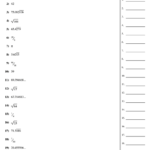 Rational Vs Irrational Numbers Worksheets Irrational