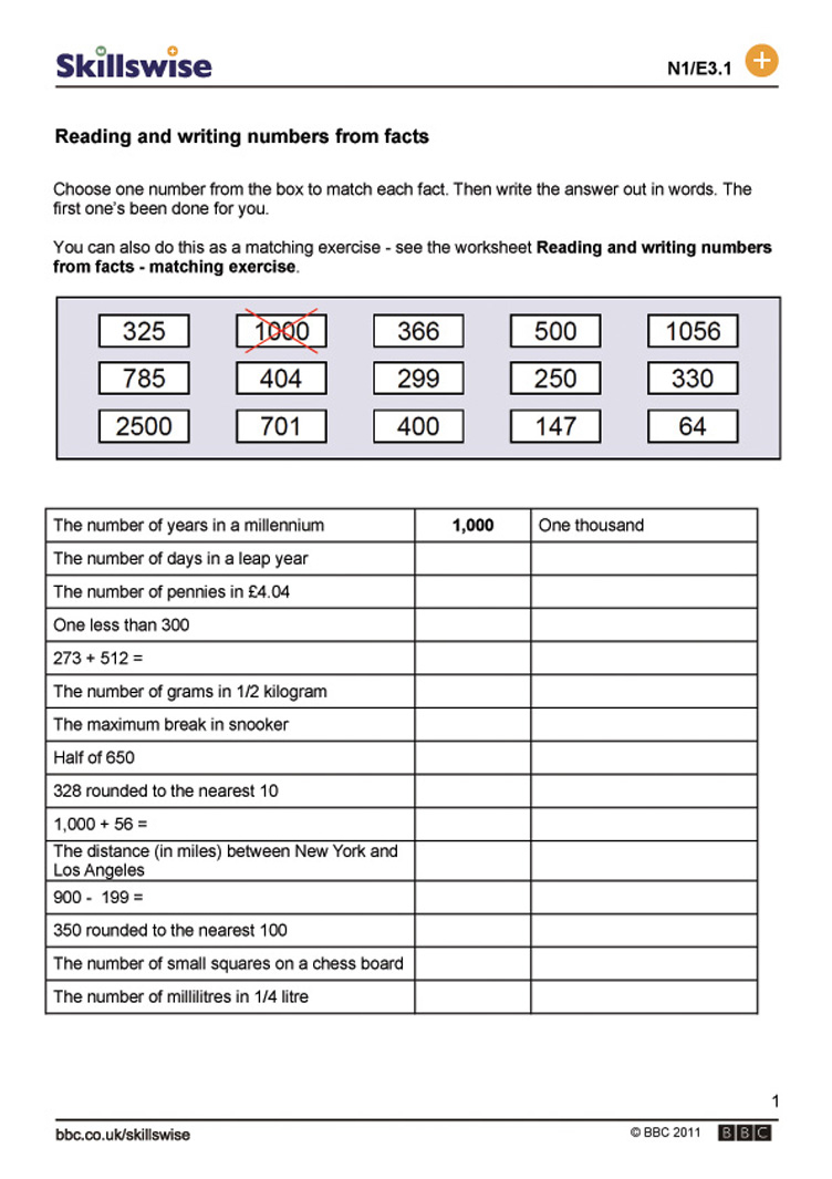 Read Write And Order Numbers To 100 Worksheets To Print