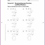 Renaming Improper Fractions And Mixed Numbers Worksheet