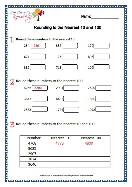 Renaming Numbers Worksheets Grade 4 Worksheets Master