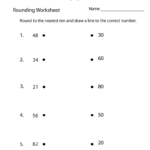 Rounding Whole Numbers Worksheet Free Printable