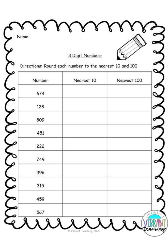 Rounding Worksheets Nearest 10 And 100 Rounding 