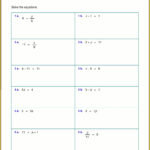Solving Equations With Rational Numbers Worksheet Answers