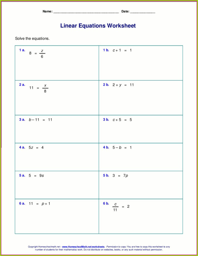Solving Equations With Rational Numbers Worksheet Answers 