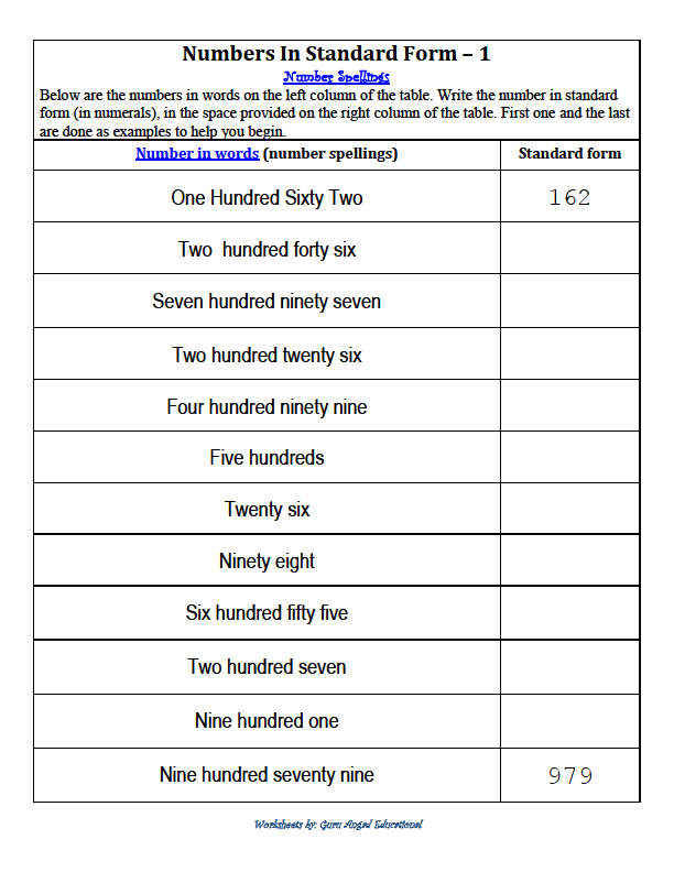 Standard Form Grade 10 10 Quick Tips For Standard Form 