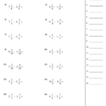 Subtracting Fractions With Regrouping Worksheet With