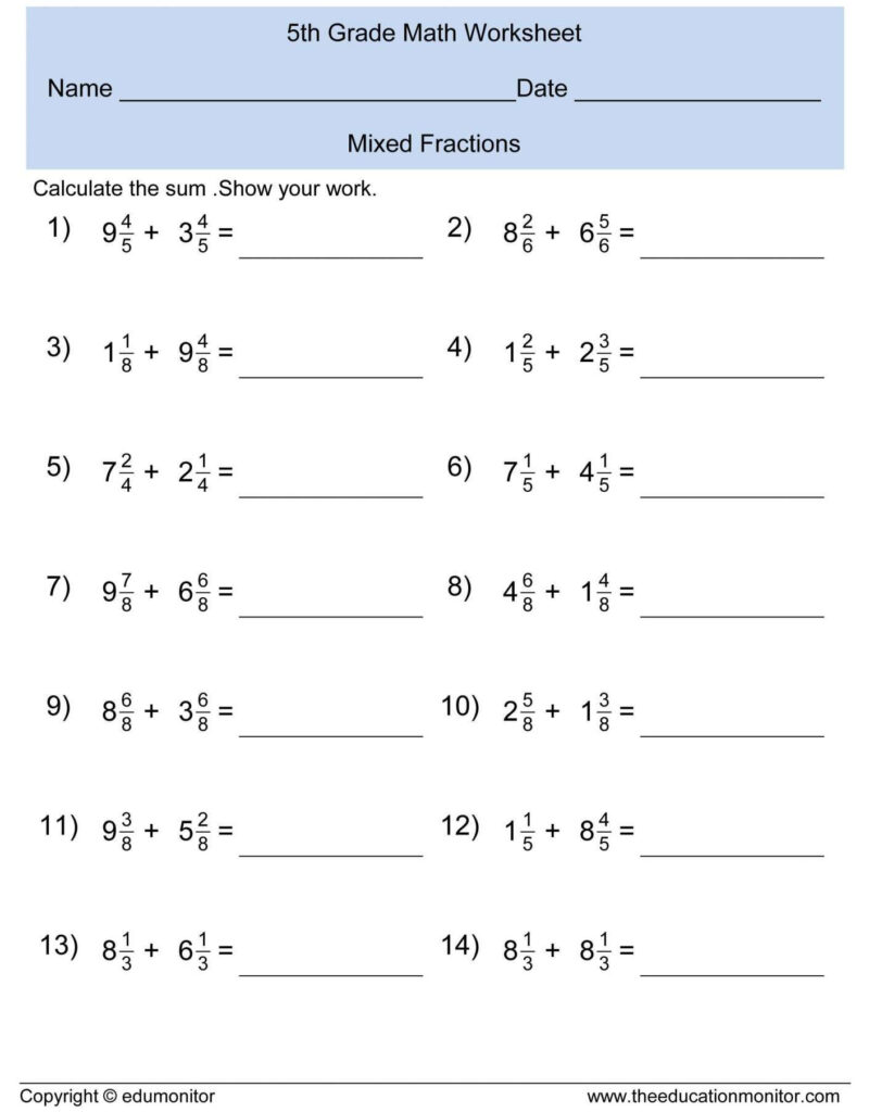 Super Teacher Worksheets Mixed Numbers And Improper 