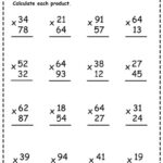 The Multiplying 2 Digit By 2 Digit Numbers Worksheets PDF