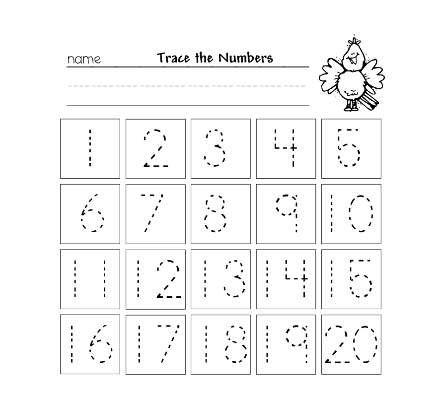 Trace Numbers 1 20 101 Printable