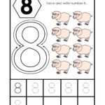 Tracing Number 8 Worksheets For Kindergarten