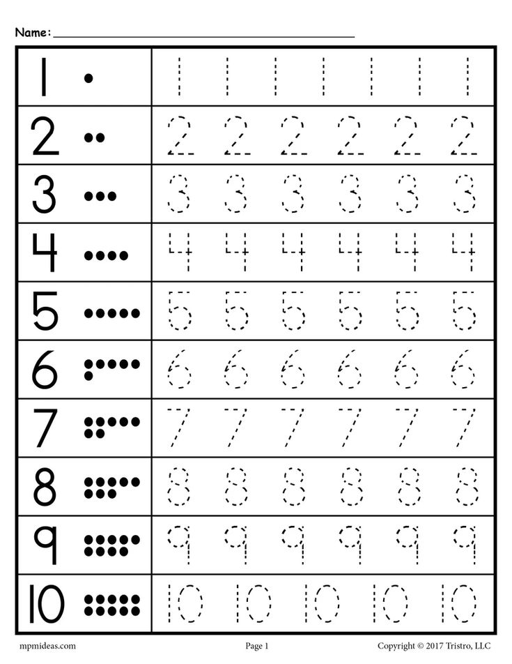 Tracing Worksheets Numbers 1 20 Preschool Tracing