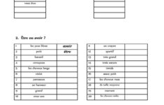 Tre Et Avoir Worksheet Free ESL Printable Worksheets