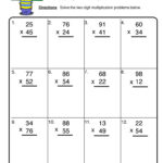 Two Digit Numbers Multiplication Worksheet Have Fun Teaching