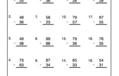 Two Digit Subtraction No Regrouping Worksheet Have Fun