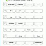 Write Number Words Up To 20 Math Number Writing Worksheet