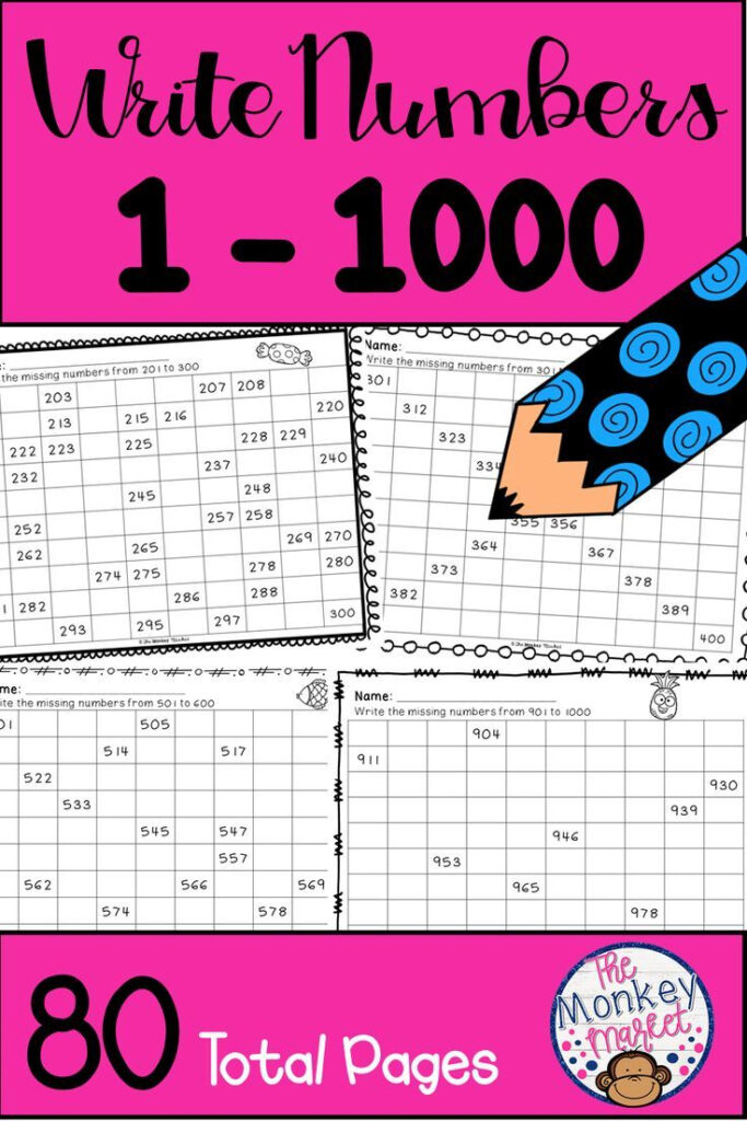 Write Numbers To 1000 Is A Great Resource To Help Students 