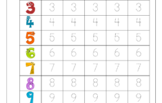 Writing Numbers Worksheet Kids Learning Activity