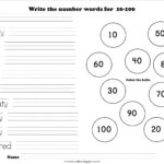 Writing The Number Words Number Words Worksheets