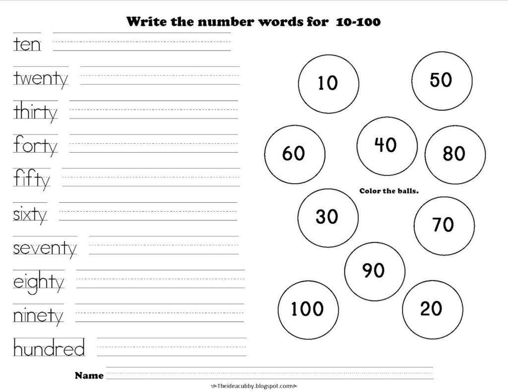 Writing The Number Words Number Words Worksheets 