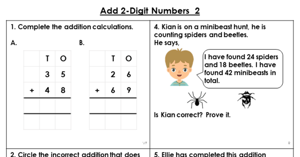 Year 2 Add 2 Digit Numbers 2 Lesson Classroom Secrets 