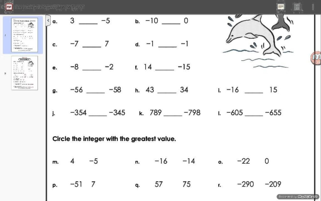 30 Comparing Rational Numbers Worksheet Education Template