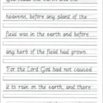 4th Grade Cursive Worksheets Main Ideas Worksheets Scripture Character