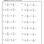 Adding Mixed Numbers Worksheet 1 Adding Mixed Number Mixed Numbers