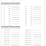 Binary Conversions Workbook With Answers Teaching Resources