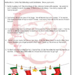 Christmas Word Problems Worksheet K Woo Jr Kids Activities From Christmas Word Problems Worksheets