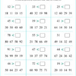Compare Numbers Printable Grade 1 Math Worksheet 1st Grade Math