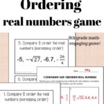 Comparing And Ordering Real Numbers Game Real Numbers Graphing
