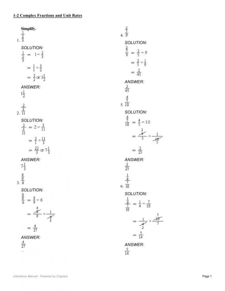 Complex Fractions Worksheet Answer Key Fraction Worksheets Free Download