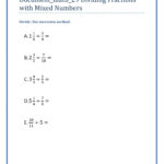 Dividing Fractions With Mixed Numbers Worksheet