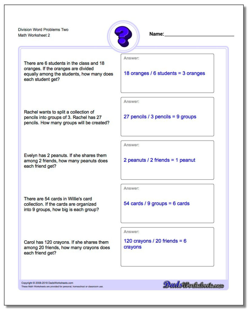 Dividing Whole Numbers By Fractions Word Problems Worksheets Fraction 