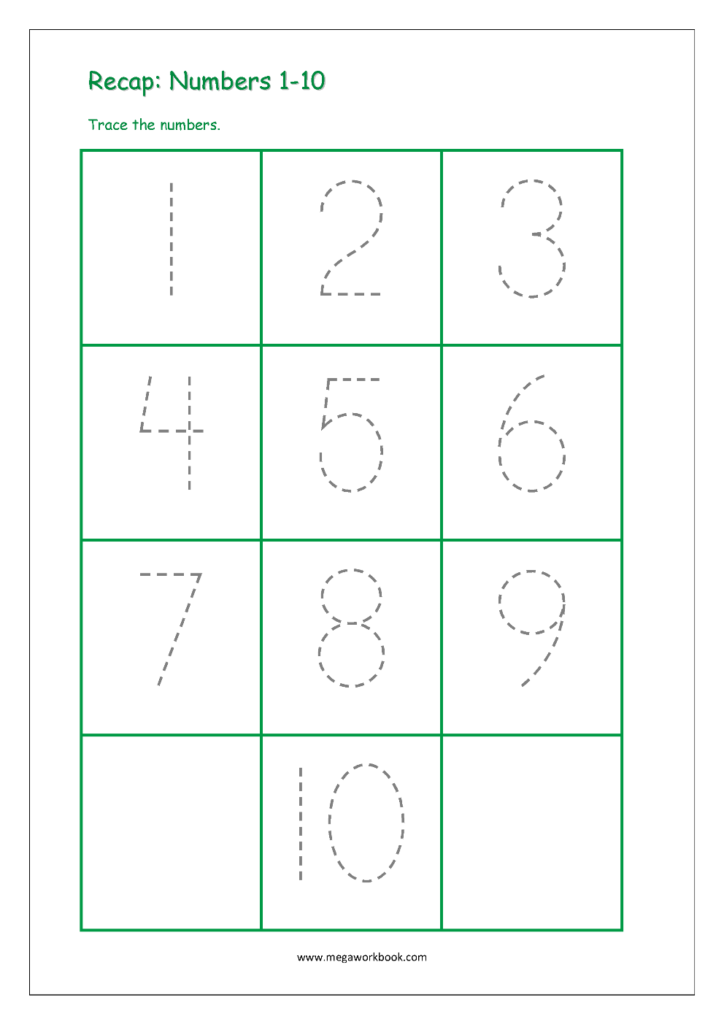 Dots Number Tracing Worksheets 1 10 Best Worksheet