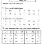 Even Or Odd Worksheet With Images Even And Odd 2nd Grade Math