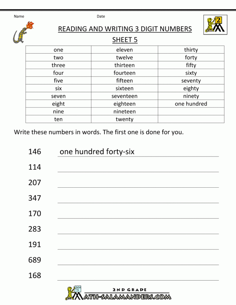 Free place value worksheets reading writing 3 digits 5 gif 1000 1294 