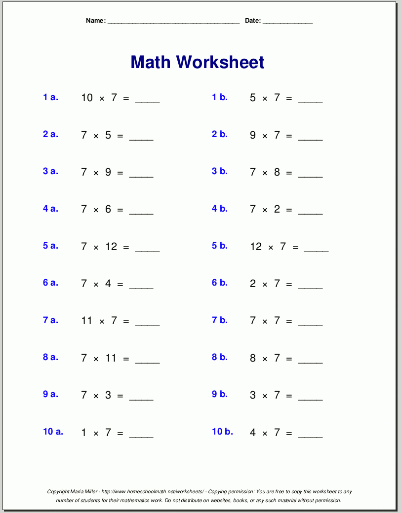 Free Printable Integer Worksheets Grade 7 Free Printable