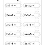 Free Three Addend Worksheets Adding 3 Numbers Rockets Math Addition