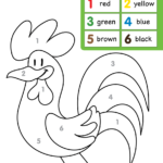 Good Morning Mr Rooster Worksheet Color By Number Super Simple