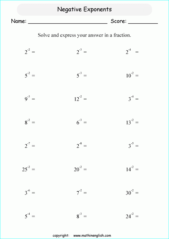 How To Solve Algebraic Equations With Negative Exponents Tessshebaylo