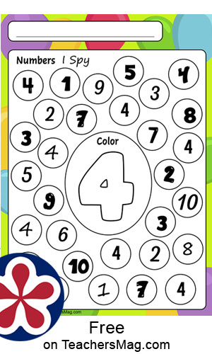 I Spy Numbers Free Printables With Numbers 1 10 TeachersMag