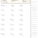 Improper Fraction To Mixed Number Fraction Worksheet With Answer Key