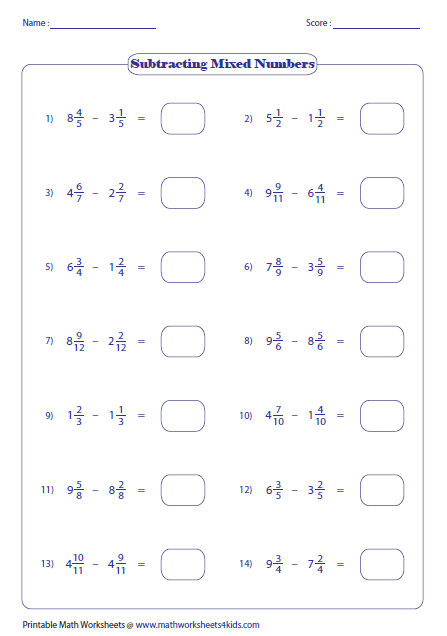 Mixed Fraction Addition With Like Denominators 2 Worksheets 99Worksheets