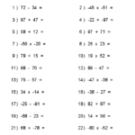 Mixed Problems Negative Numbers Worksheets Primaria Matematicas Suma