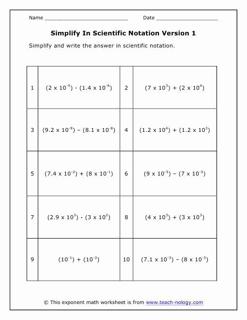 Multiplying Scientific Notation Worksheet Beautiful Operations With 