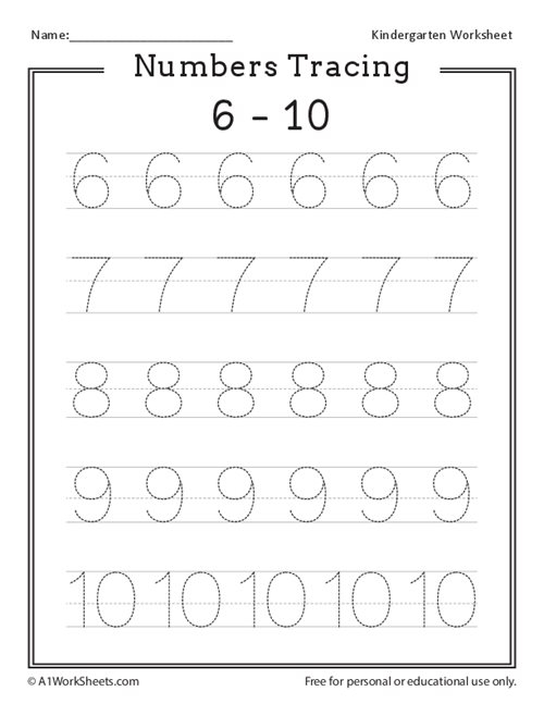 Number 1 5 Tracing Worksheets For Preschool And Kindergarten