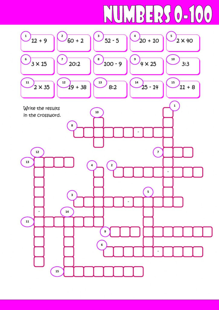 Numbers 1 100 Worksheet