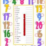 Numbers ESL Unscramble The Words Worksheet For Kids Taller De Ingles