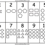 Numbers Shapes Kindergarten Worksheets Printable Printable
